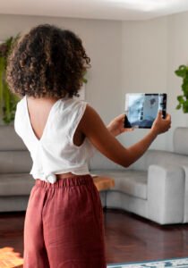 person-doing-house-tour-online
